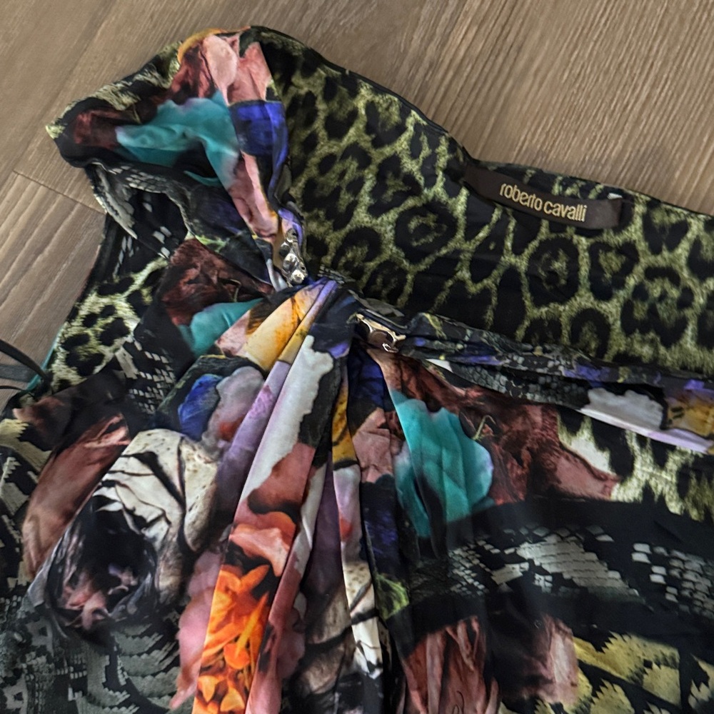ROBERTO CAVALLI Floral Print floor length gown - Picture 11 of 16